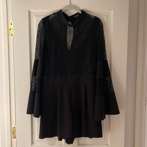 Bebe Black Lace Romper Size M